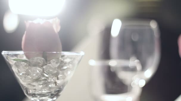 现任宴会中白颜色的美丽剪辑 — 图库视频影像