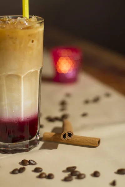 Image of cold coffee drink on table — Stock Photo, Image