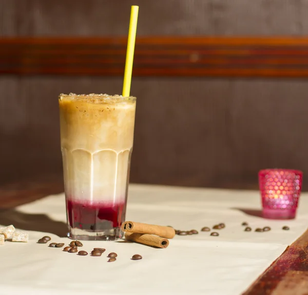 Image of cold coffee drink on table — Stock Photo, Image