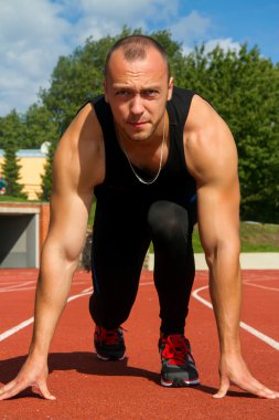 adale adam koşmaya hazır görüntü