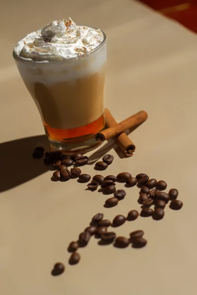 Image of tasty cup of coffe with cream — Stock Photo, Image