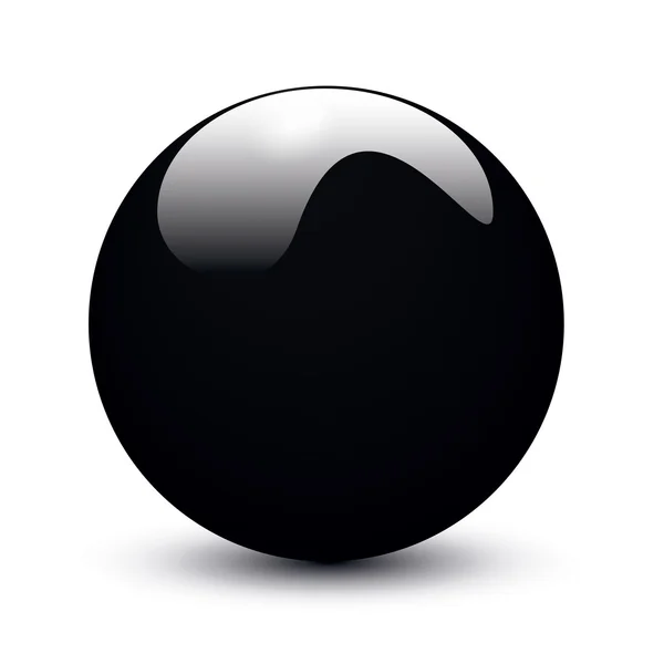 黑色有光泽的球 — 图库矢量图片