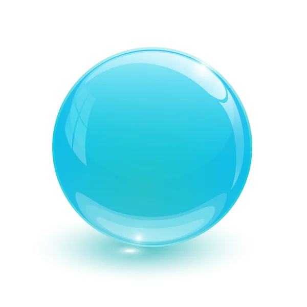 Blå glasartade bollen — Stock vektor