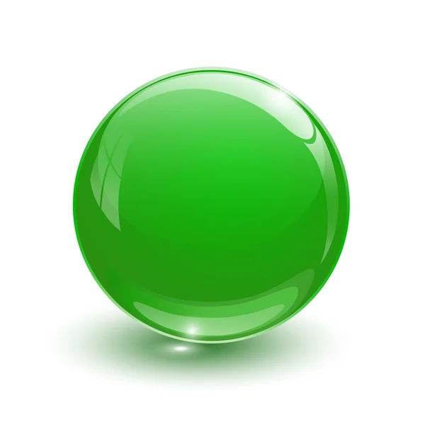 緑色のガラスのボール — ストックベクタ