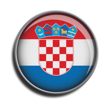 simge web düğme Hırvatistan bayrağı
