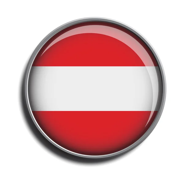 Flag icon web button Österreich — Stockvektor