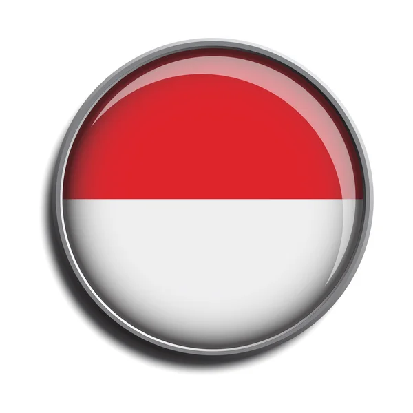 Icône drapeau bouton web monaco — Image vectorielle