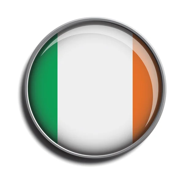 Flag icon web button ireland — Stock Vector