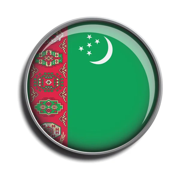 Значок флага веб-кнопка Турция — стоковый вектор