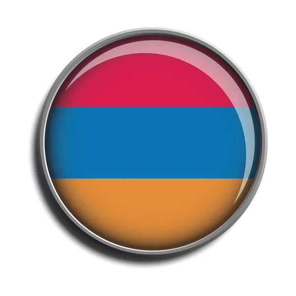 Icono de la bandera web botón armenia — Archivo Imágenes Vectoriales