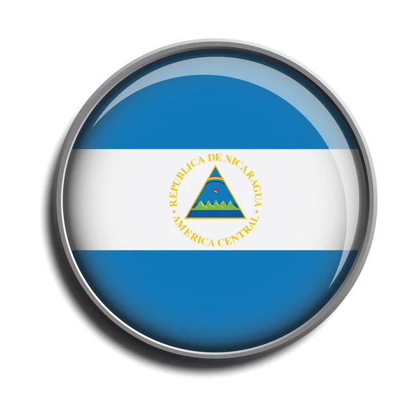 フラグ アイコン web ボタン ニカラグア — ストックベクタ