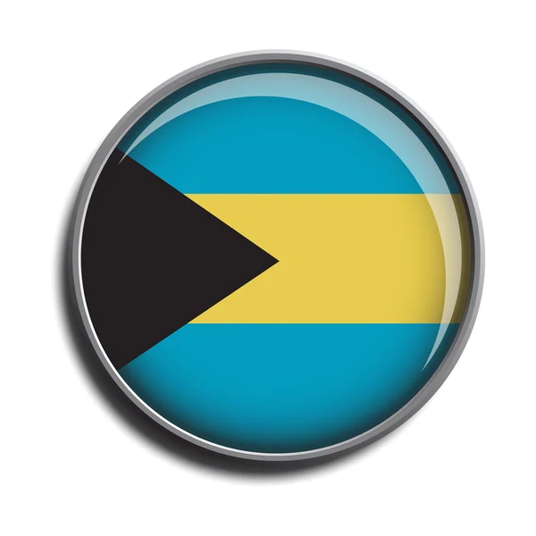 Vlajka ikonu webové tlačítko Bahamy — Stockový vektor