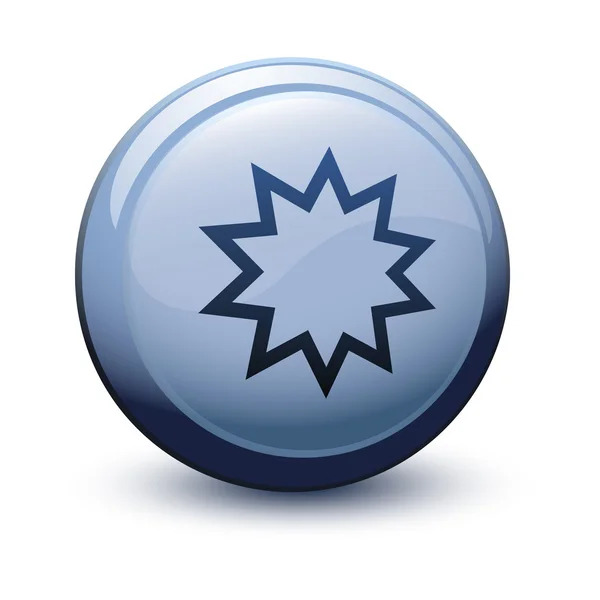 Autocollant étoile 3d bouton — Image vectorielle