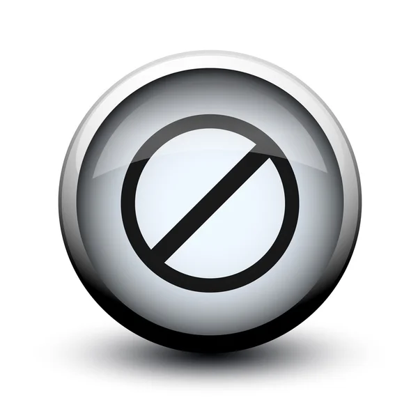 禁止ボタン 2 d — ストックベクタ