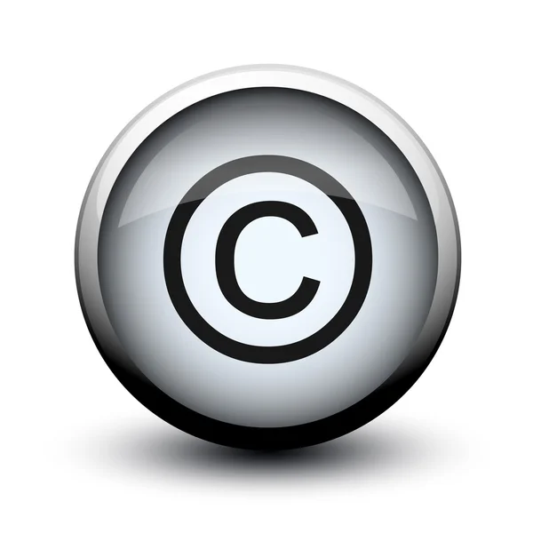 Bouton copyright 2d — Image vectorielle