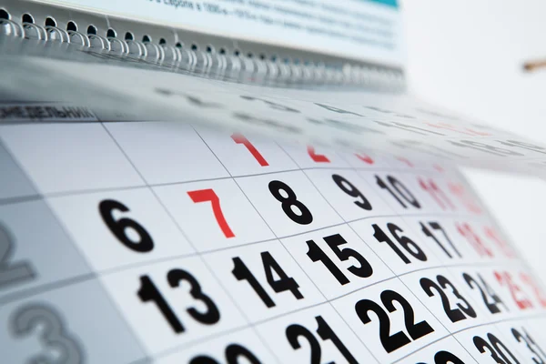 Calendario a parete con il numero di giorni — Foto Stock