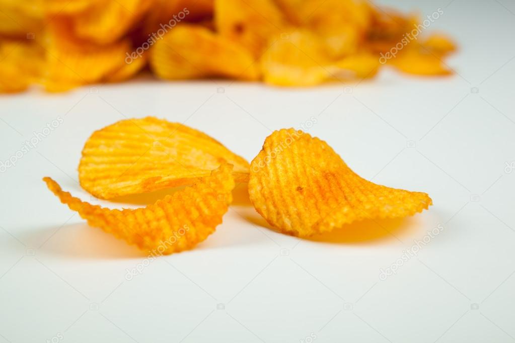 handful of corrugated potato chips