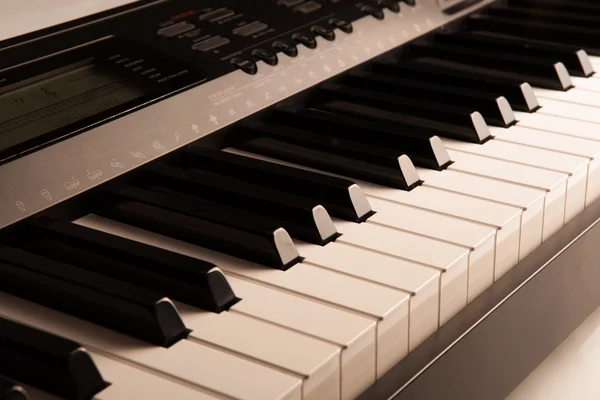 Teclas de piano close-up — Fotografia de Stock