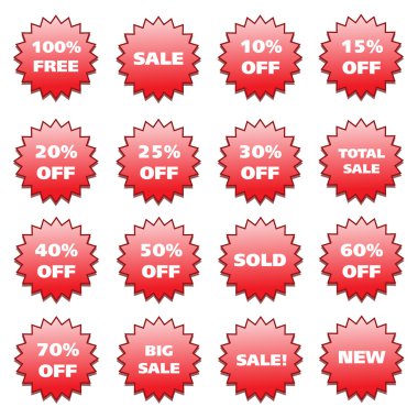 Kırmızı çıkartmaları desen