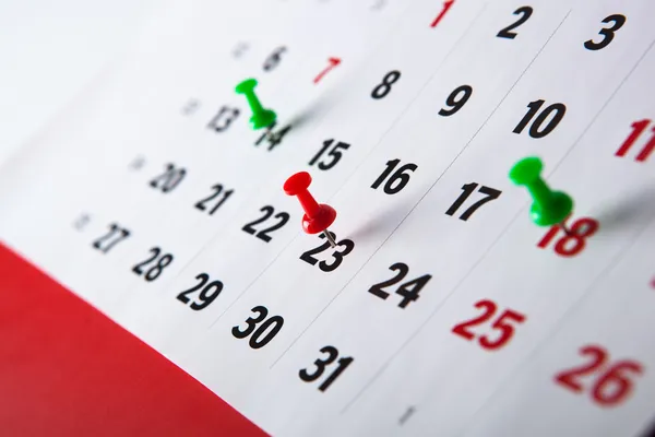 Calendario a parete con aghi — Foto Stock