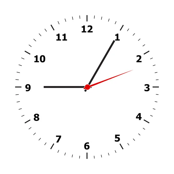 Horloge visage — Image vectorielle