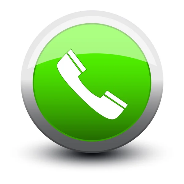 Botón de llamada telefónica 2d — Vector de stock
