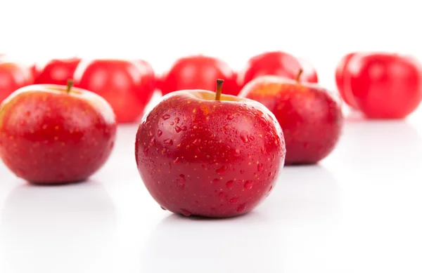 Rote Äpfel Nahaufnahme — Stockfoto