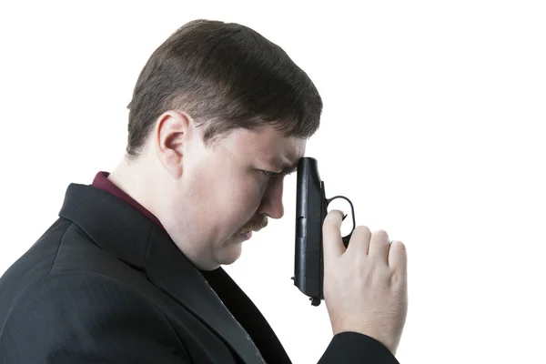 Homem segurando uma pistola 2 — Fotografia de Stock