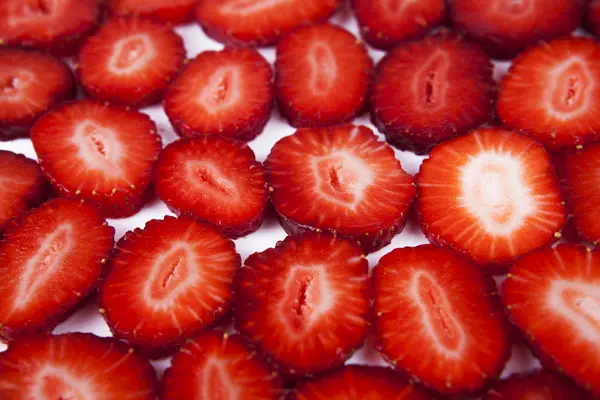 Fond une tranche de fraise — Photo