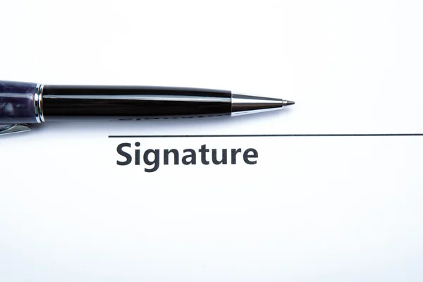 ペンと署名 — ストック写真