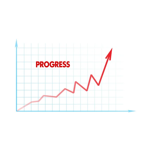 Progresso diagramma su celle — Vettoriale Stock