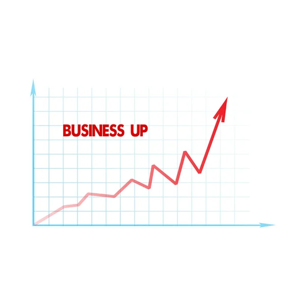 Diagramme business up cellules — Image vectorielle