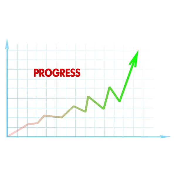 Diagrama progresso até células — Vetor de Stock