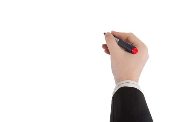 Hand draws a marker — Stock Photo, Image