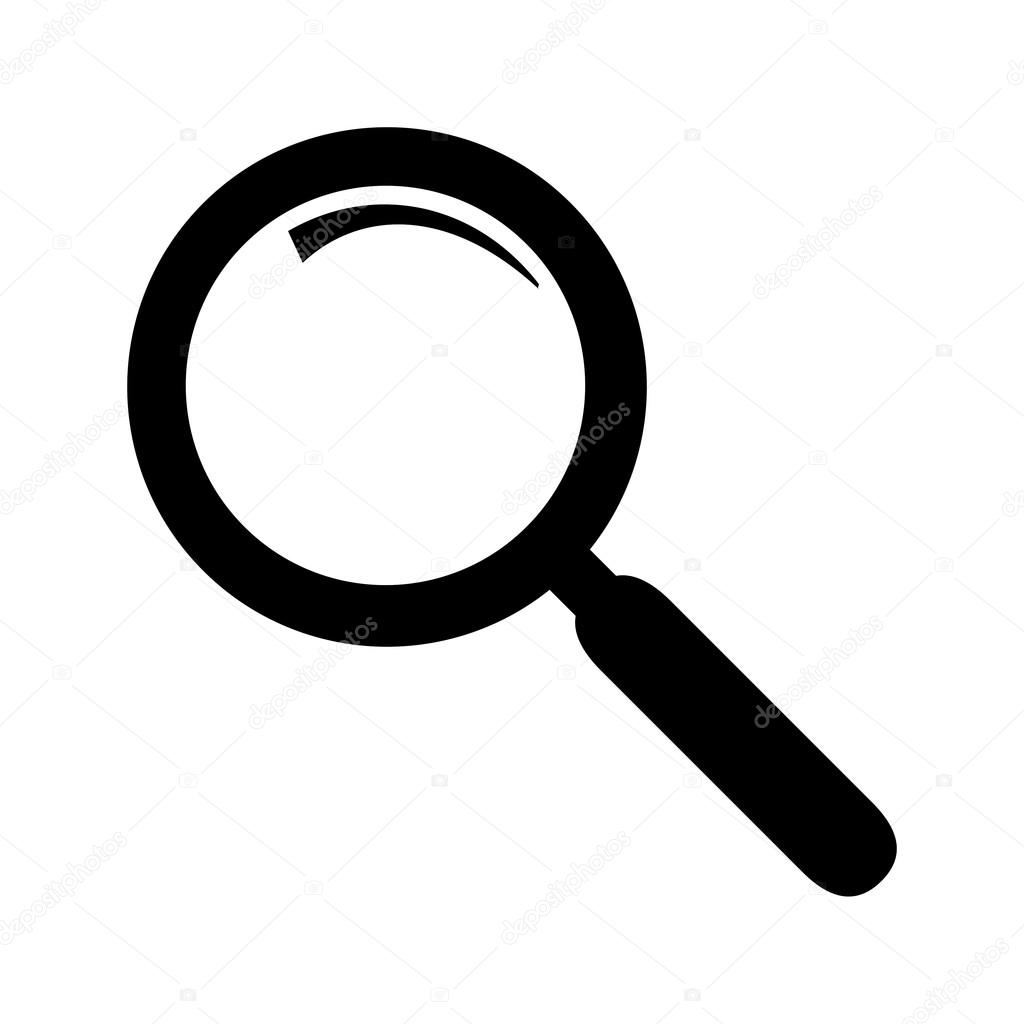 Magnifying glass isolated