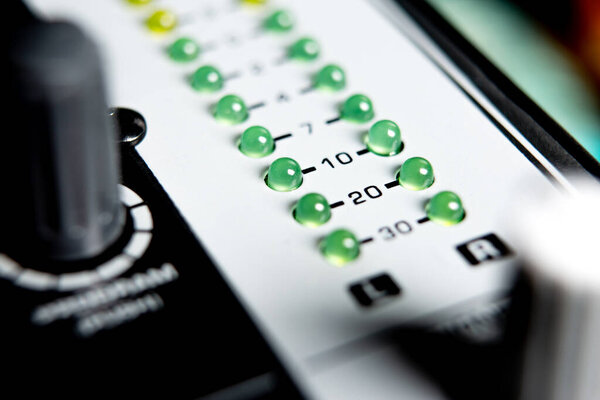 sound mixer and level close up music studio 2