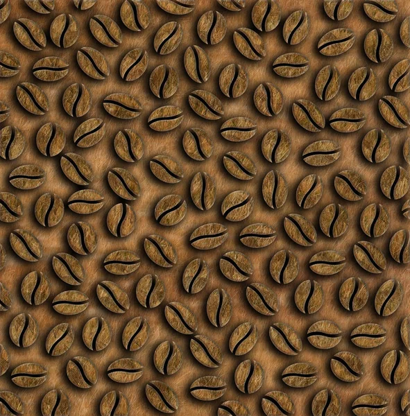 Roasted Coffee Beans Sackcloth Background Illustration — Stock Photo, Image