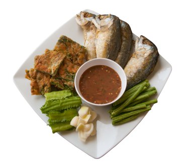 biber soslu karides yapıştırın