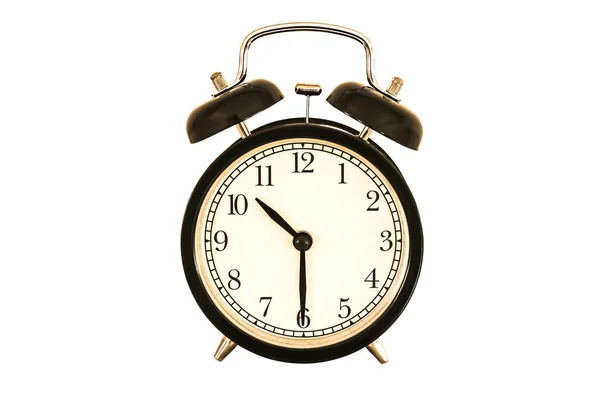 Alarm clock on white backgroun Stock Photo