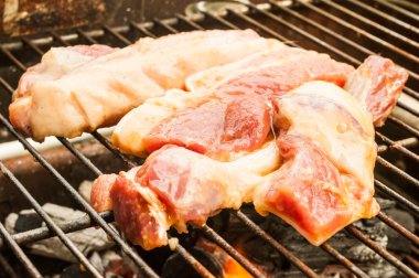 stov üzerine kavrulmuş domuz eti