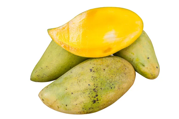 Skivor mango i en hög med mang — Stockfoto