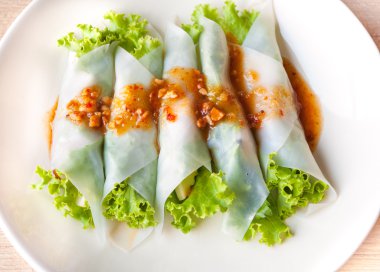 nam-neaung tabak, Vietnamca köfte wrap up kapatın