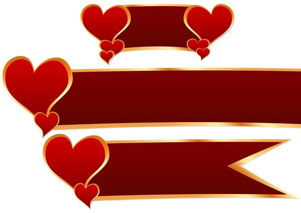 Red heart with room for text — Stock Photo, Image