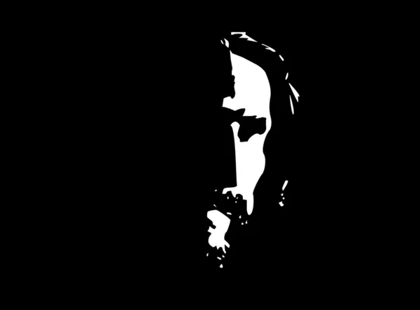 Perfil de Jesús — Vector de stock