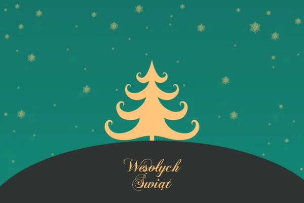 Wensen voor de feestdagen met een kerstboom — Stockfoto