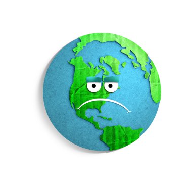 karikatür sad dünya Küre