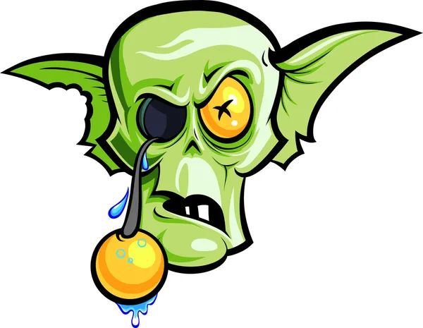 Zombie sin ojo — Vector de stock