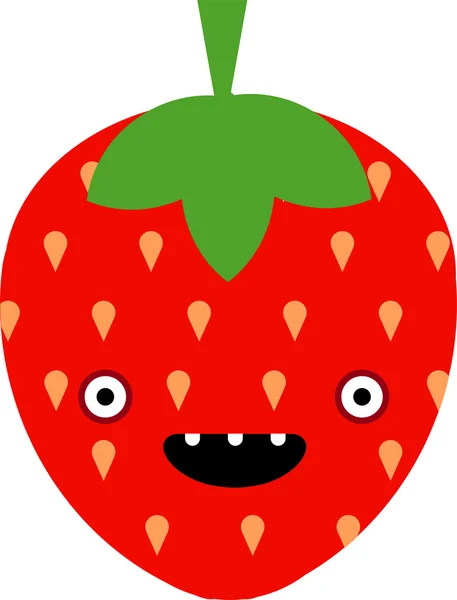 Χαμογελώντας φράουλα χαρακτήρα — Διανυσματικό Αρχείο