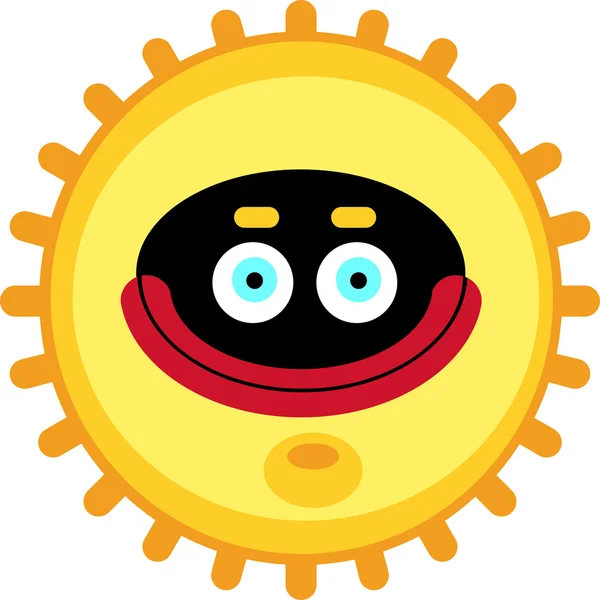 Carácter feliz sol — Vector de stock