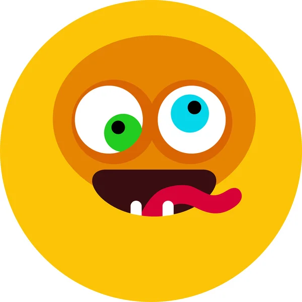 Smiley stupide — Image vectorielle